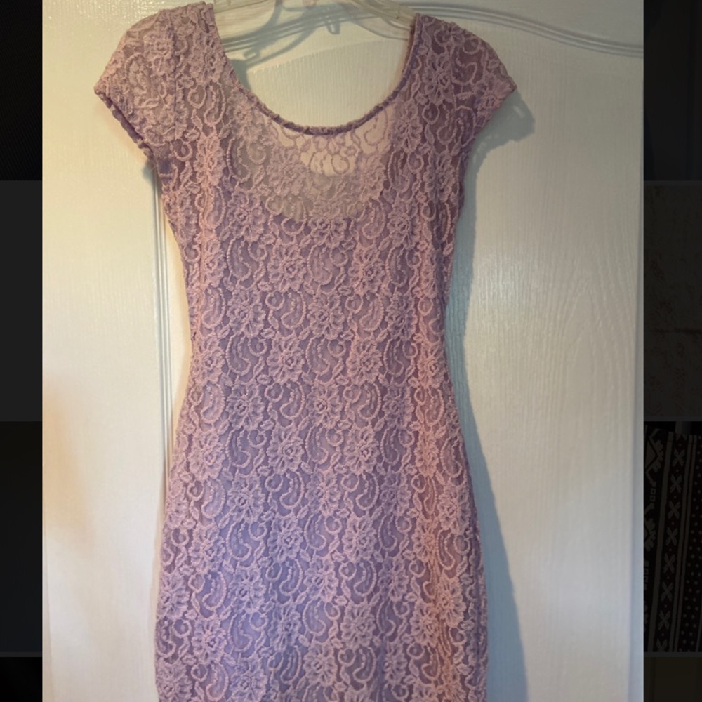 A&F scoop neck, lace party dress